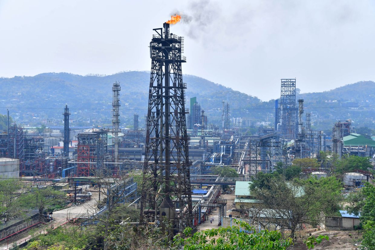 A general view of the Guwahati Refinery operated by Indian Oil Corporation in Guwahati, India, on March 30, 2023.